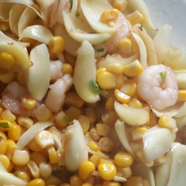 玉米百合炒虾仁