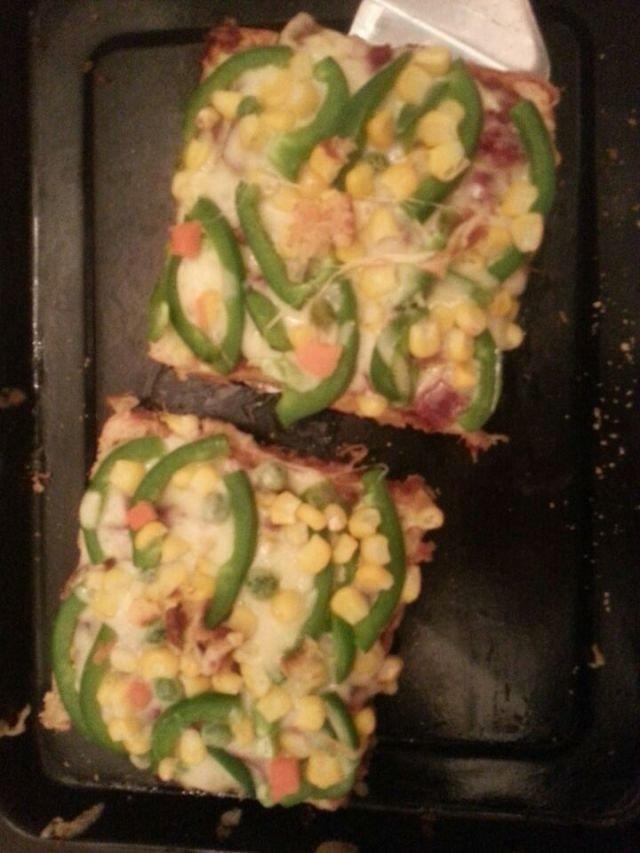 吐司培根小批萨