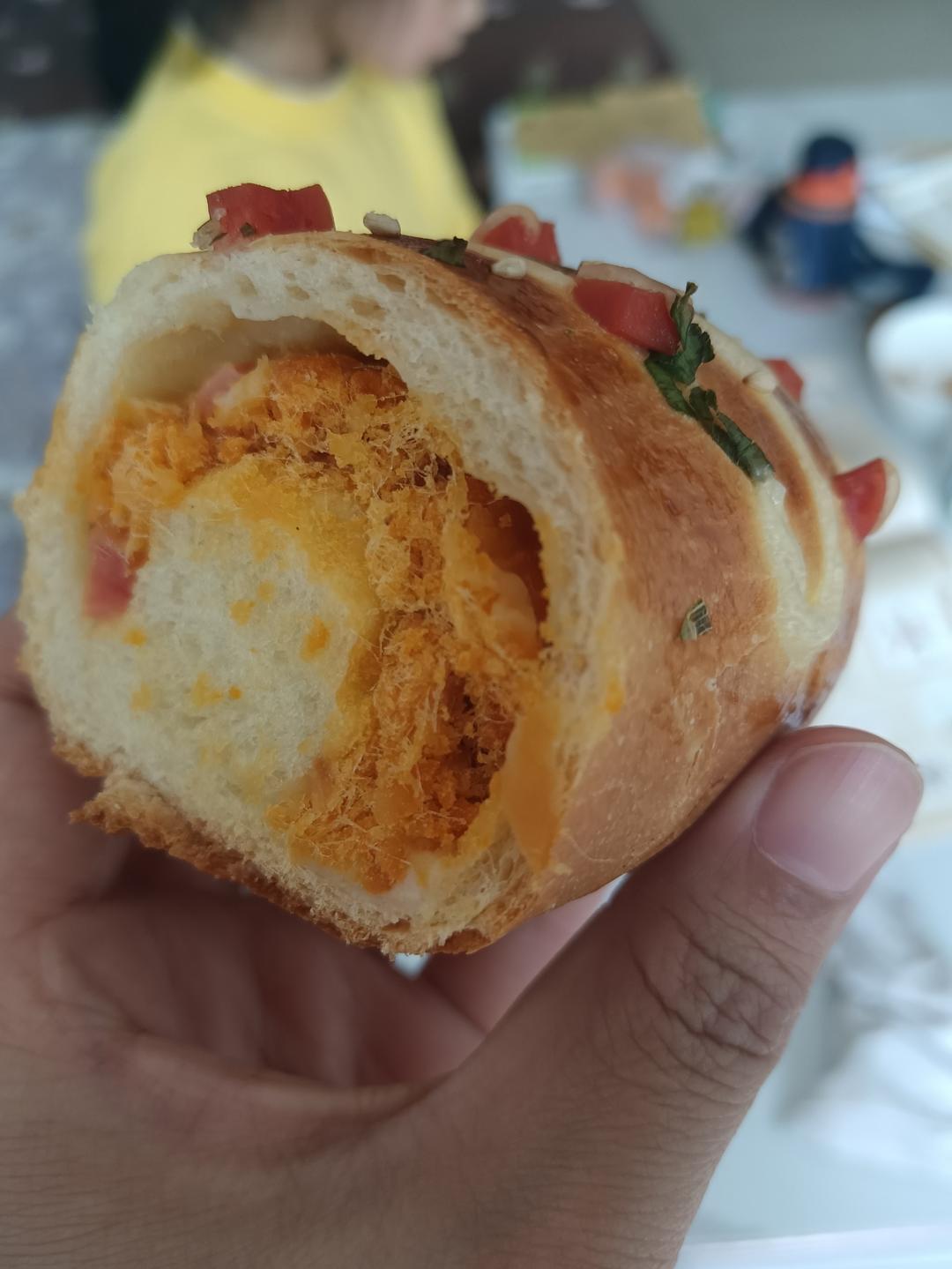 香葱火腿肉松面包