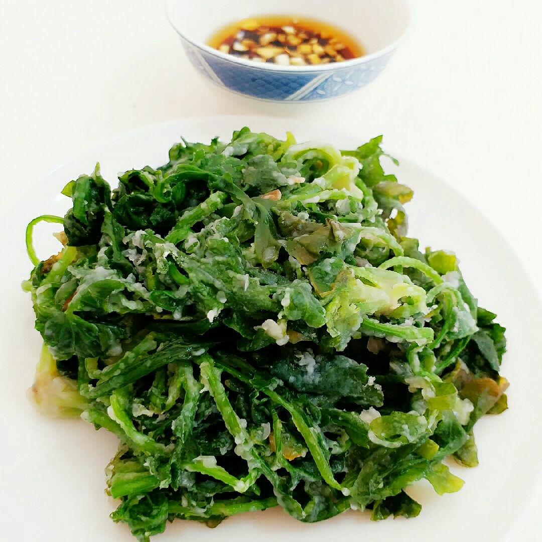 cathy家的饭菜做的蒸荠菜