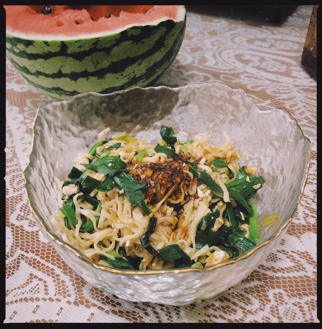 咸蛋黄拌方便面