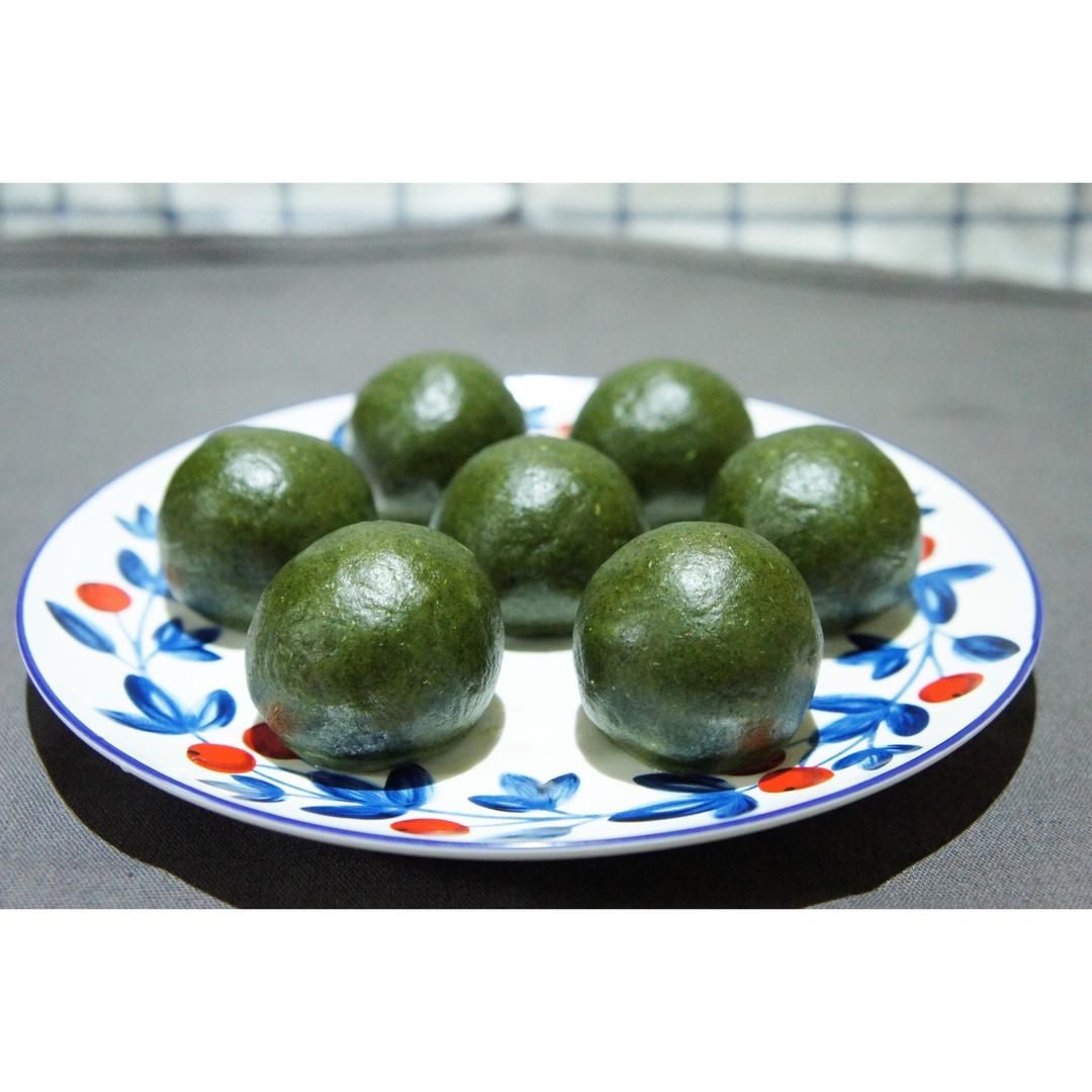 网红青团～～咸蛋黄肉松青团