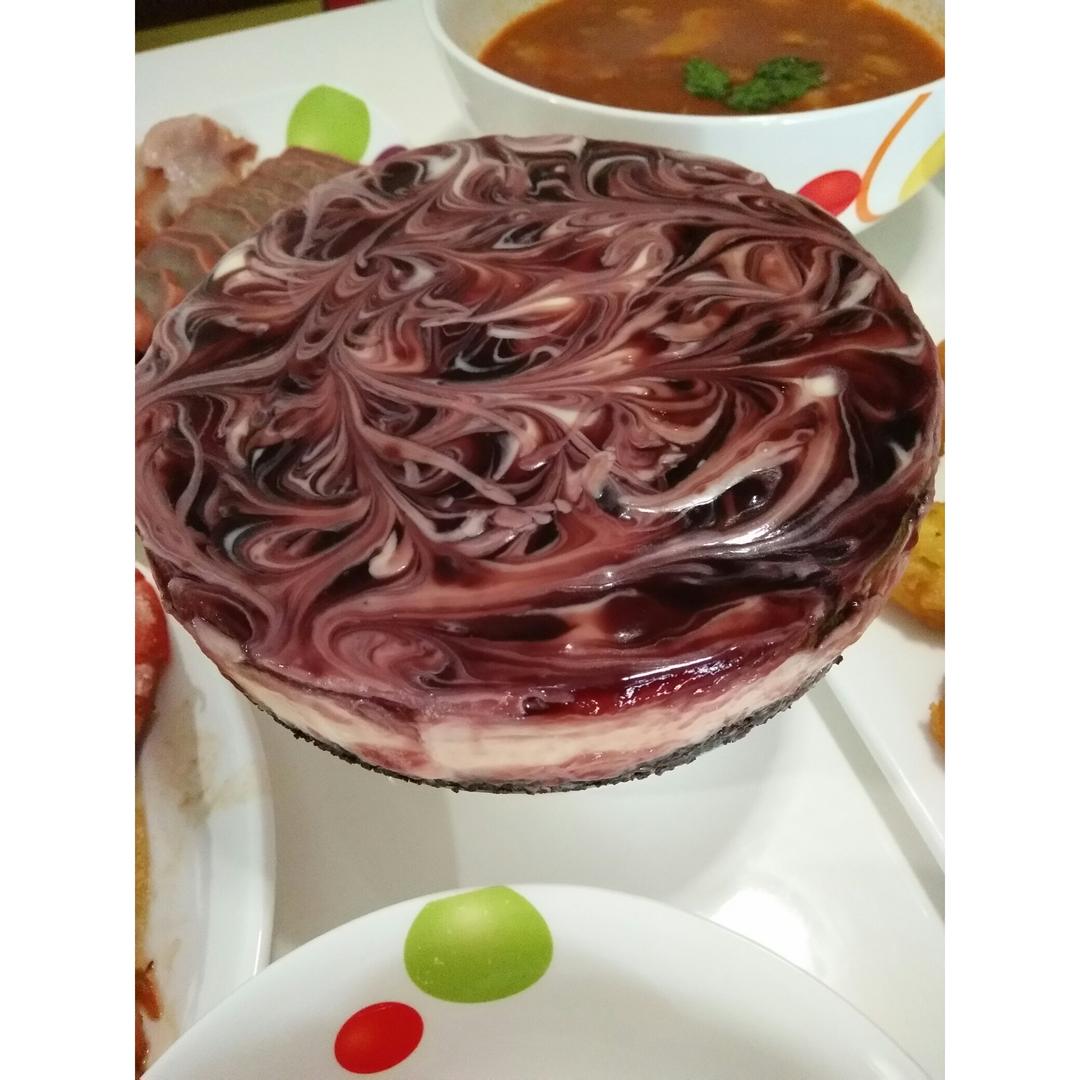 免烤樱桃冻芝士蛋糕