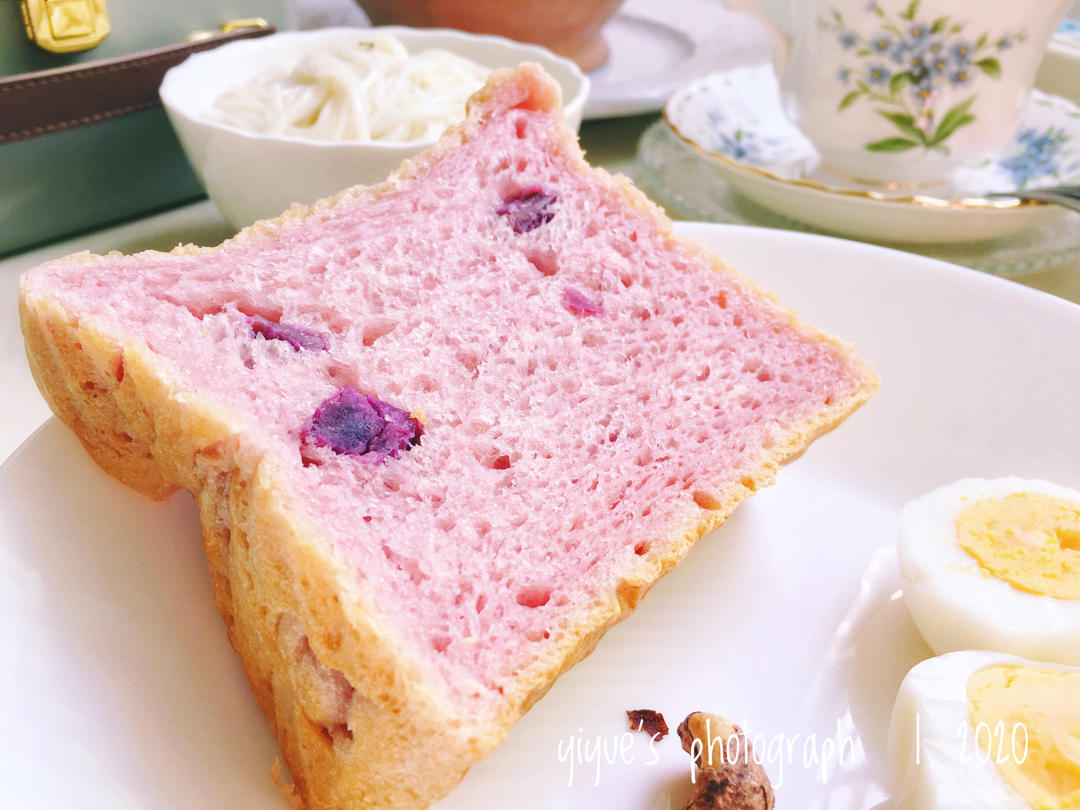 玩转面团——紫薯吐司（70%冷藏中种法）