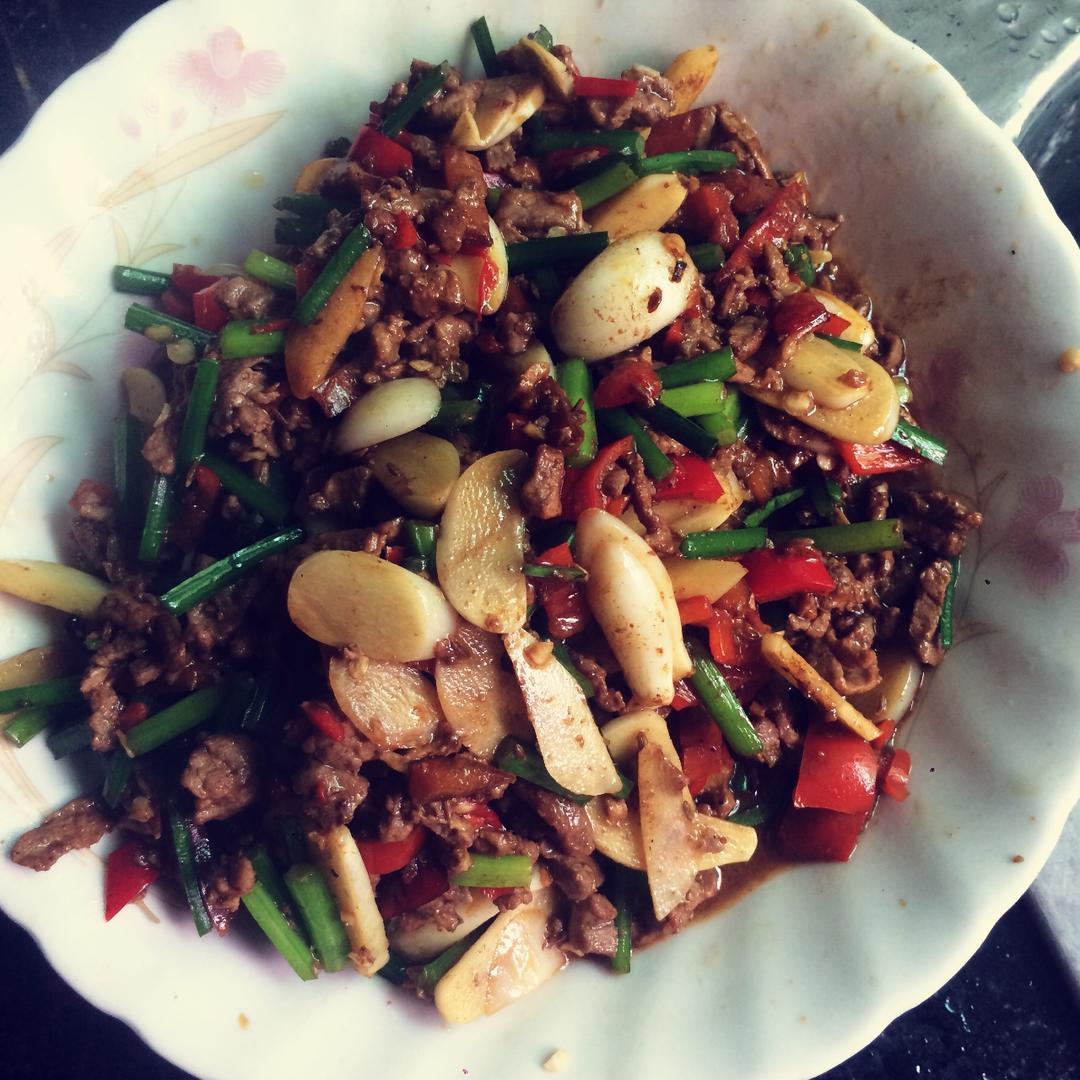 紫静心玥做的韭花炒肉