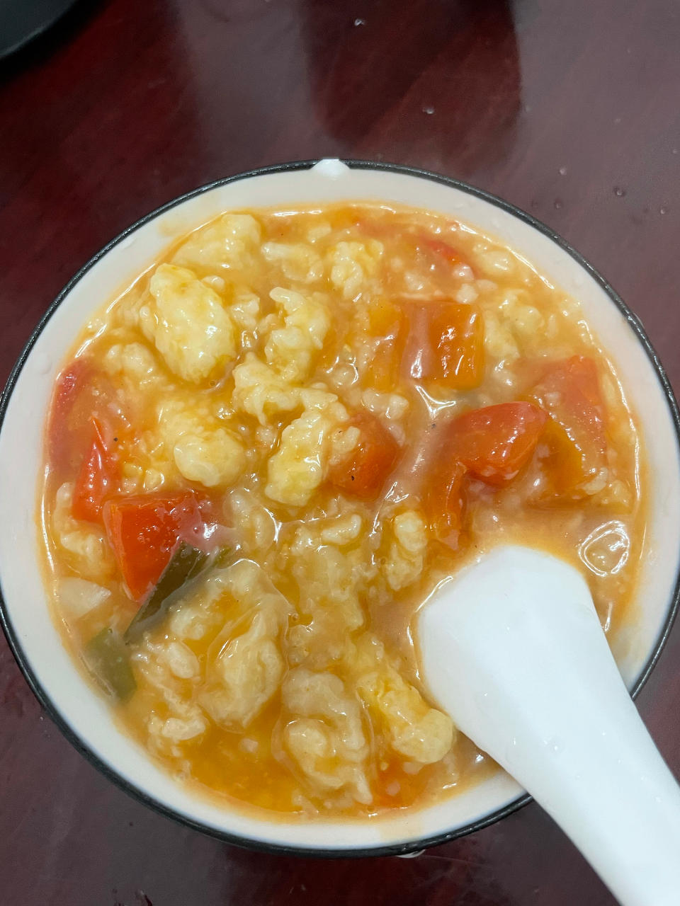 番茄面疙瘩汤       不用揉面，嫩，有嚼劲