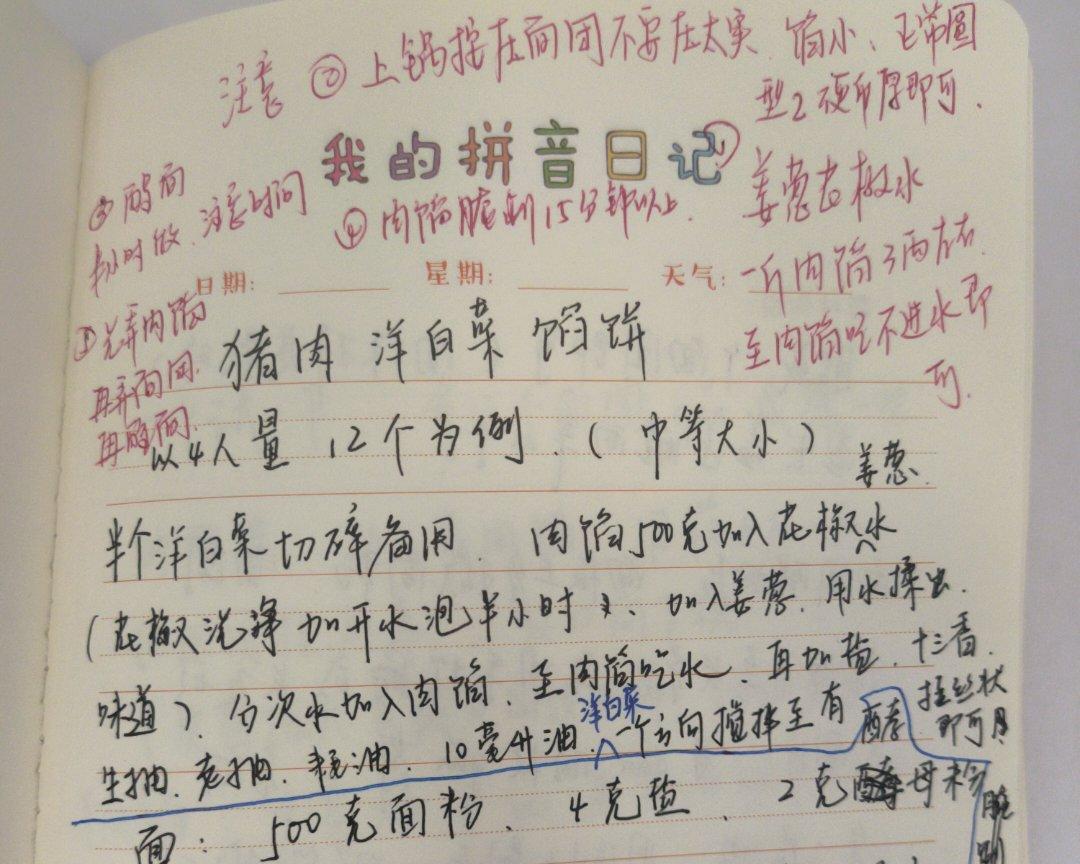 猪肉洋白菜馅饼