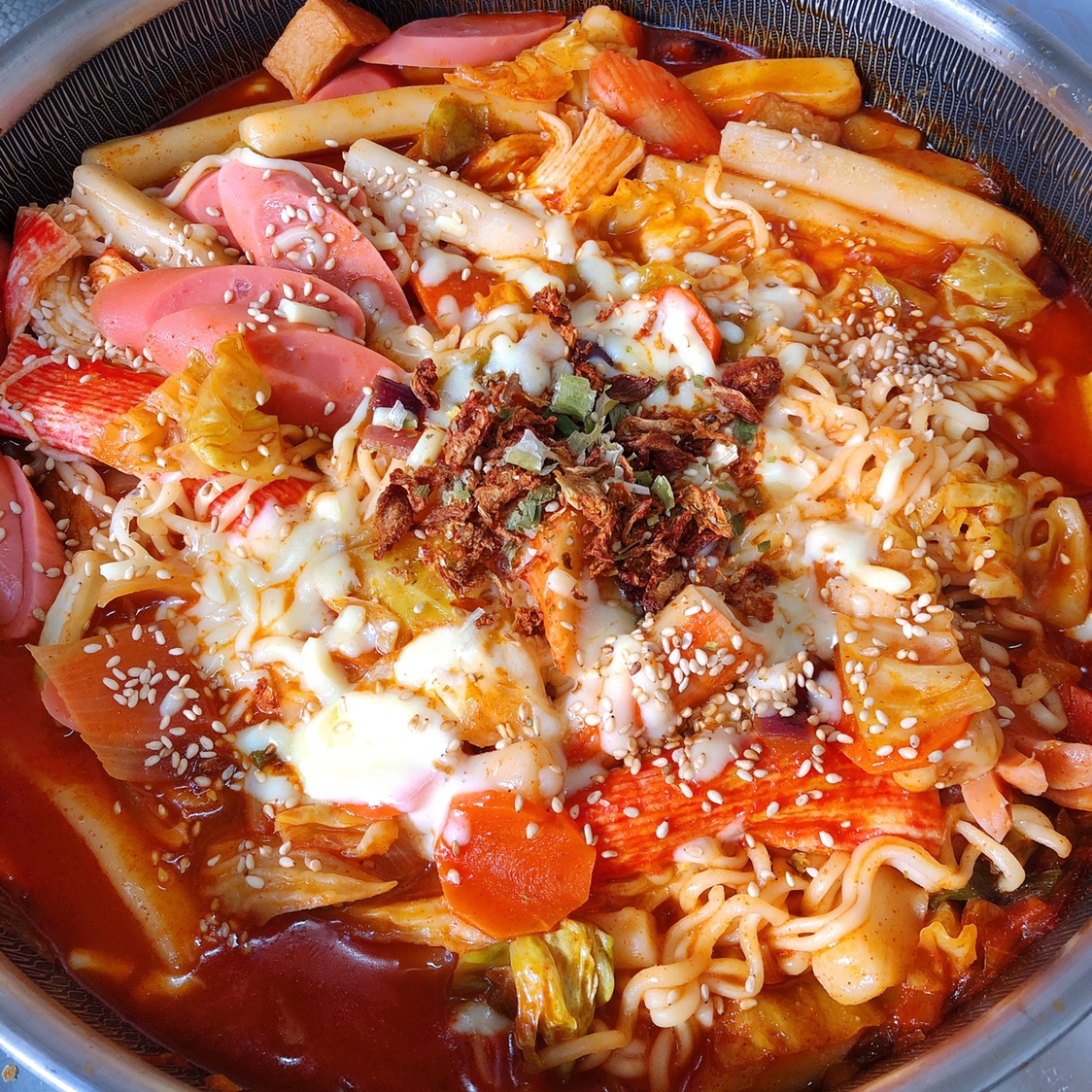 韩国料理之香香的韩式芝士拉面辣炒年糕的做法