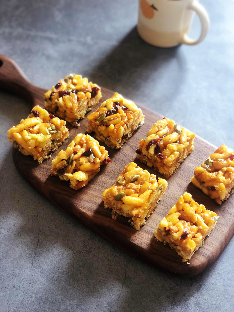 煮鹅粉做的沙琪玛