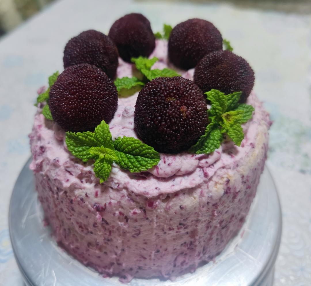 夏日爆款🔥杨梅荔枝蛋糕｜一人食💜“梅”你不行