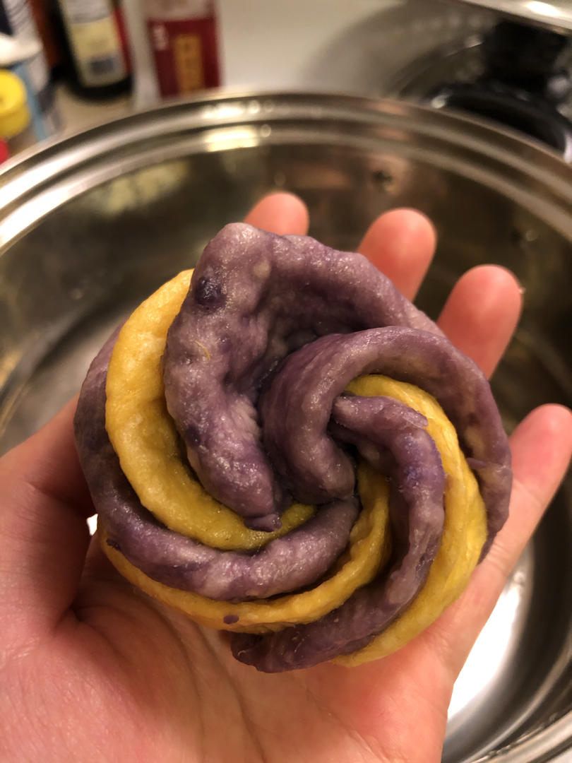 紫薯玫瑰花馒头