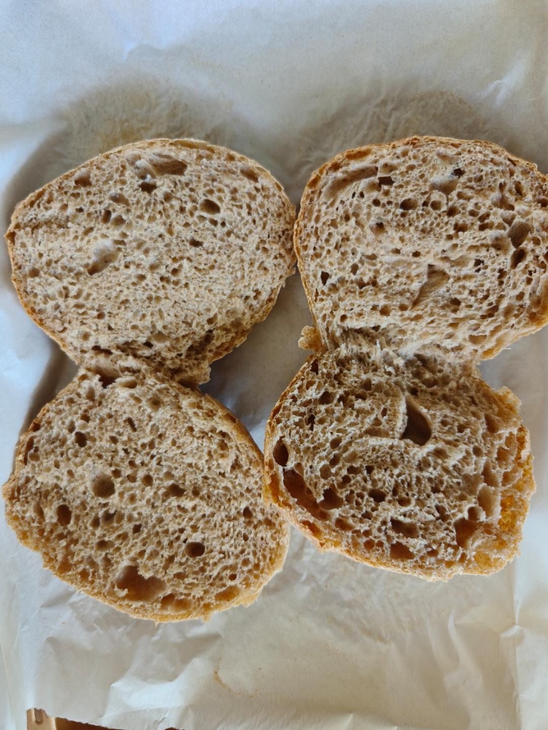 【不揉面】100%全麦拖鞋面包（恰巴塔）