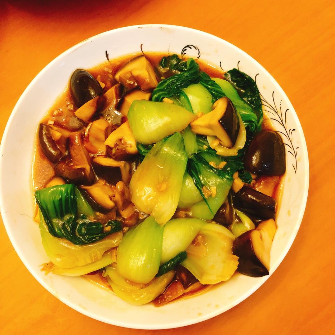 浇汁香菇油菜