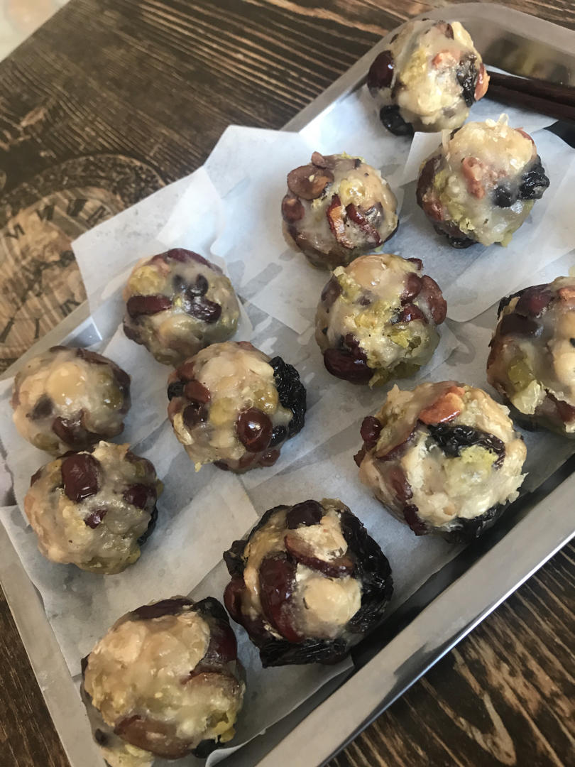 网红粘豆包：蜜豆红枣粘豆包