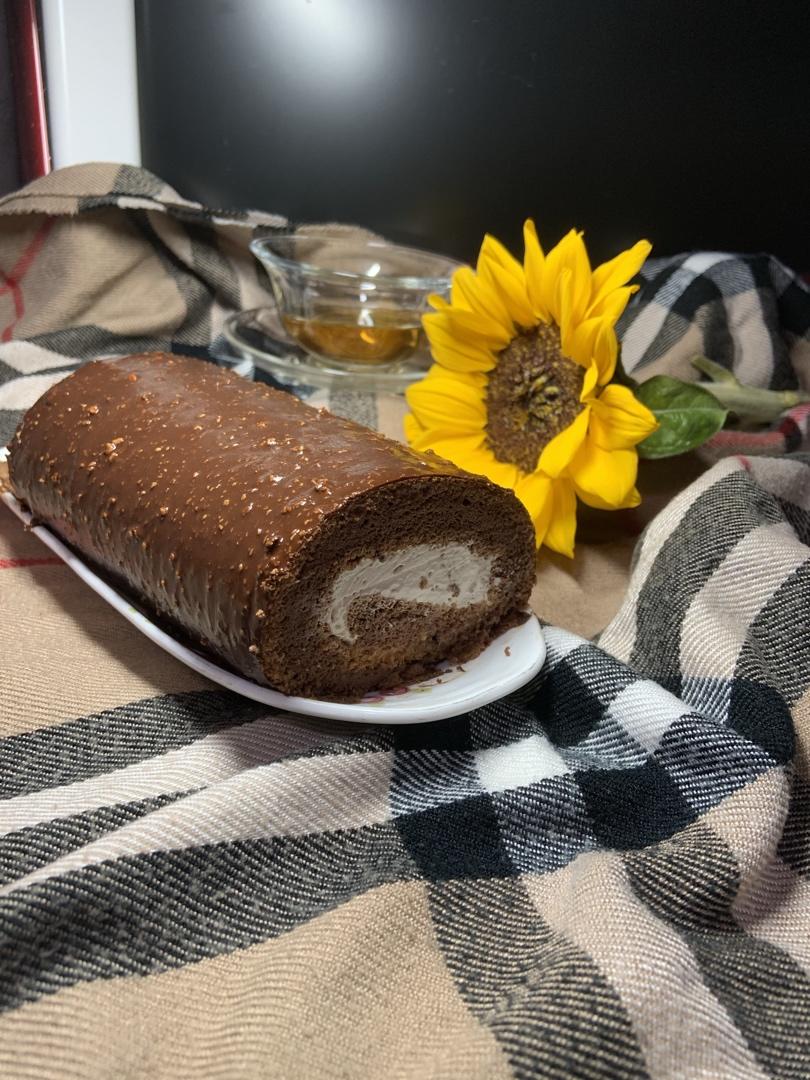 🍫梦龙蛋糕卷. 巧克力脆皮蛋糕卷 by pink-rabbit