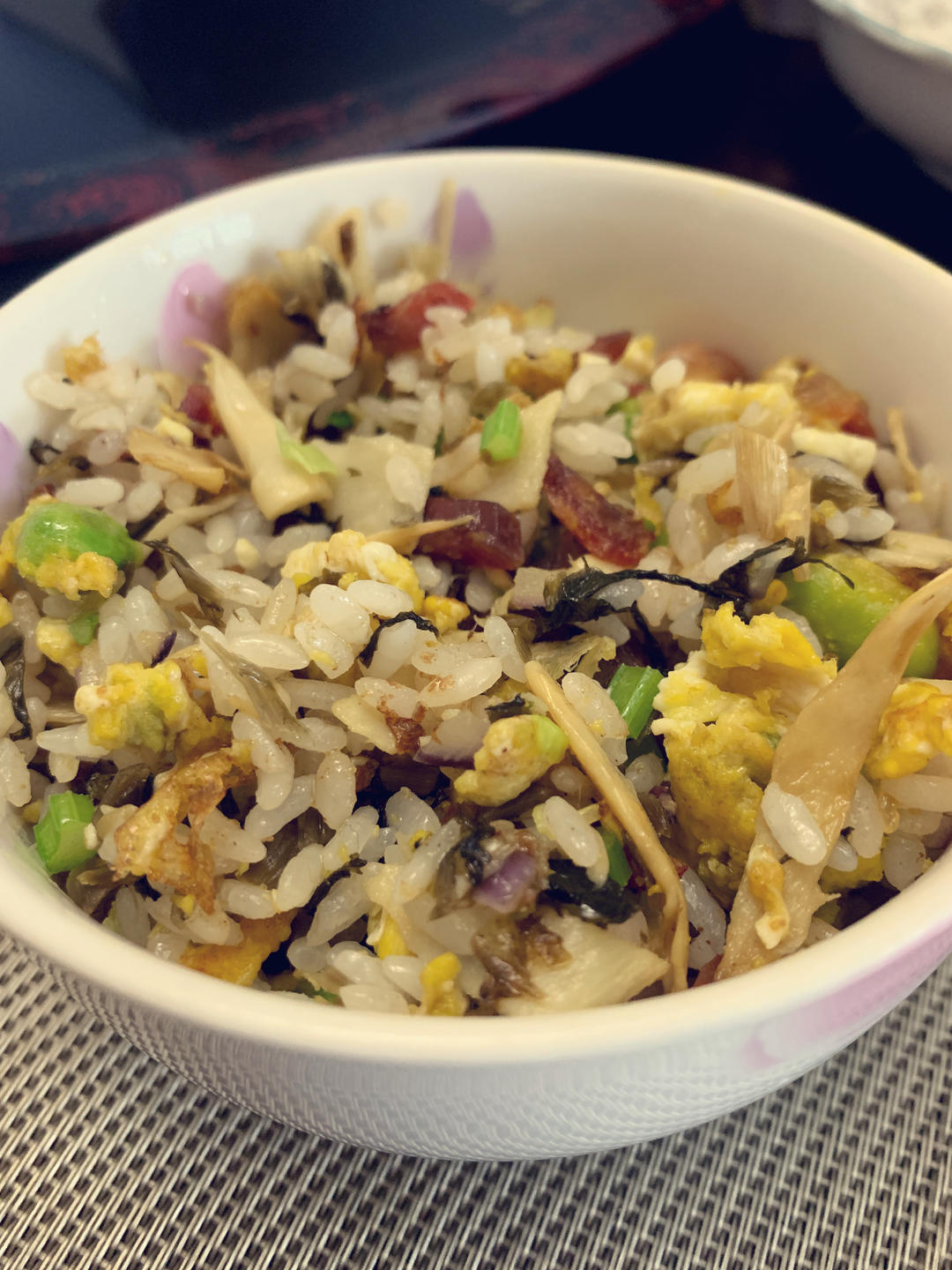 雪菜笋丝牛肉炒饭