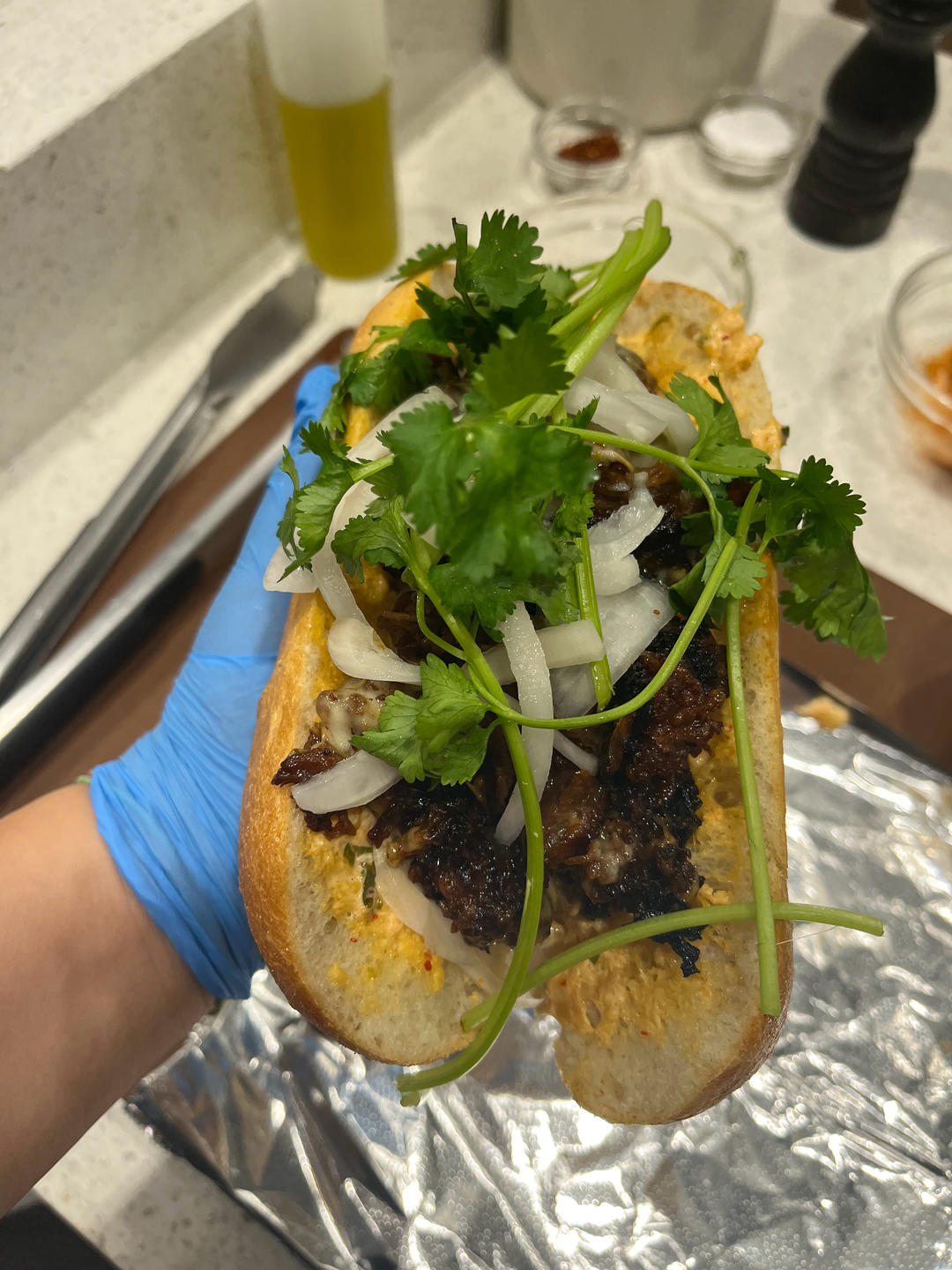 韩味牛肉夹饼/三明治