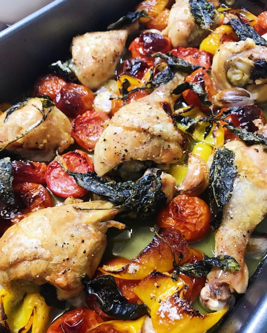 番茄大蒜香草烤鸡腿（庄祖宜）