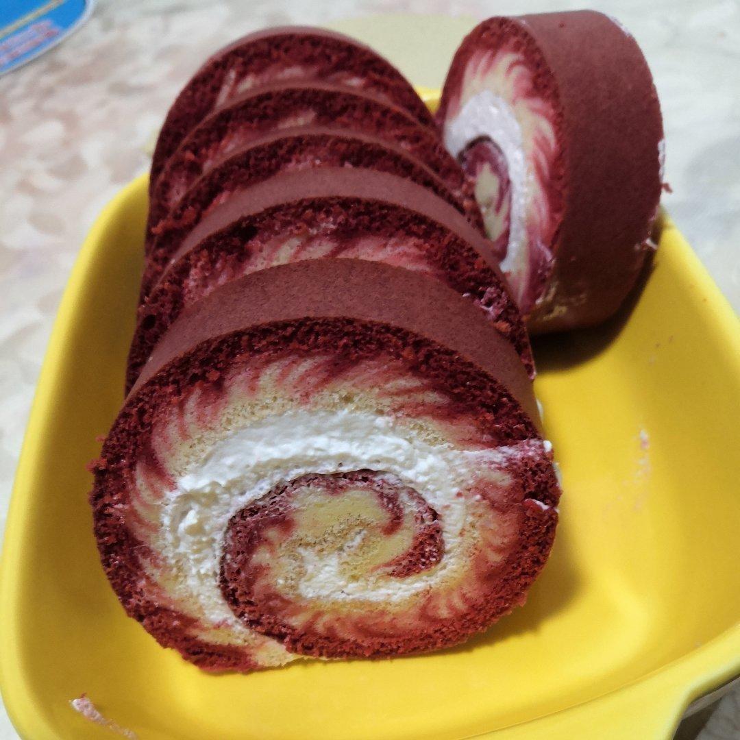 蛋糕 红丝绒旋风卷 carollee李做的红丝绒旋风卷