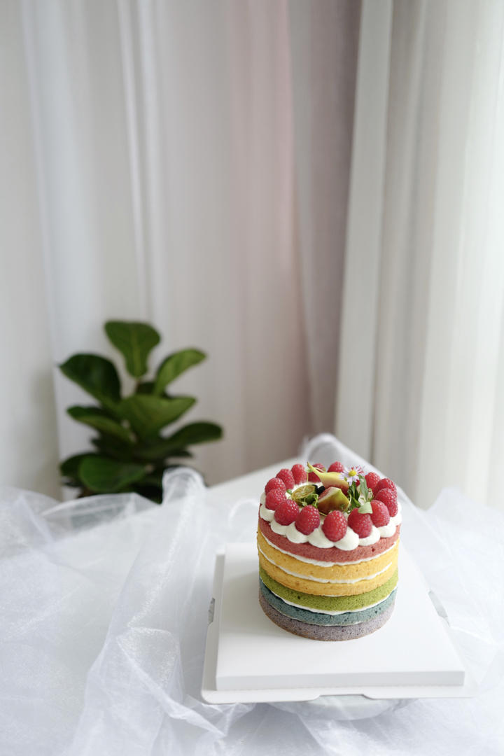 彩虹裸蛋糕（无色素版）