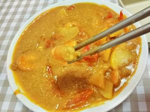 美味下饭菜——咖喱大虾的做法 步骤7