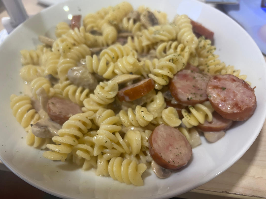 奶油蘑菇意面🍝(我的本命意面！😍)