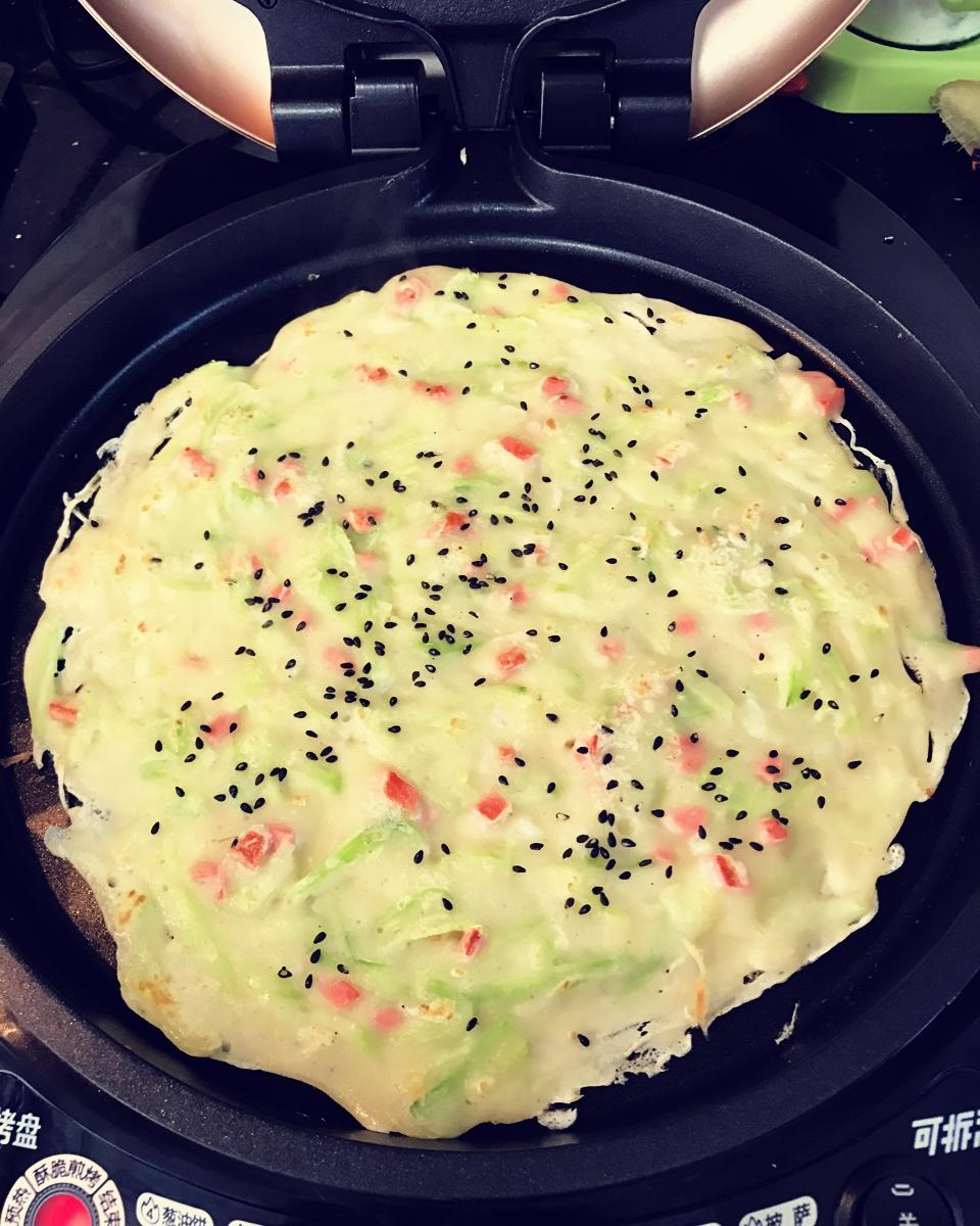 鸡蛋黄瓜火腿饼(适合早餐的快手饼)