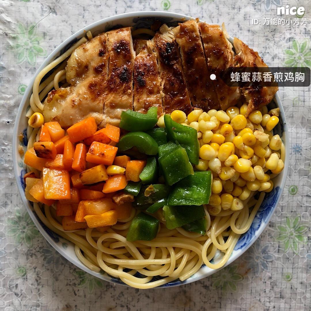酷炫屌炸天好吃的煎鸡胸肉（香蒜蜂蜜煎鸡胸肉）