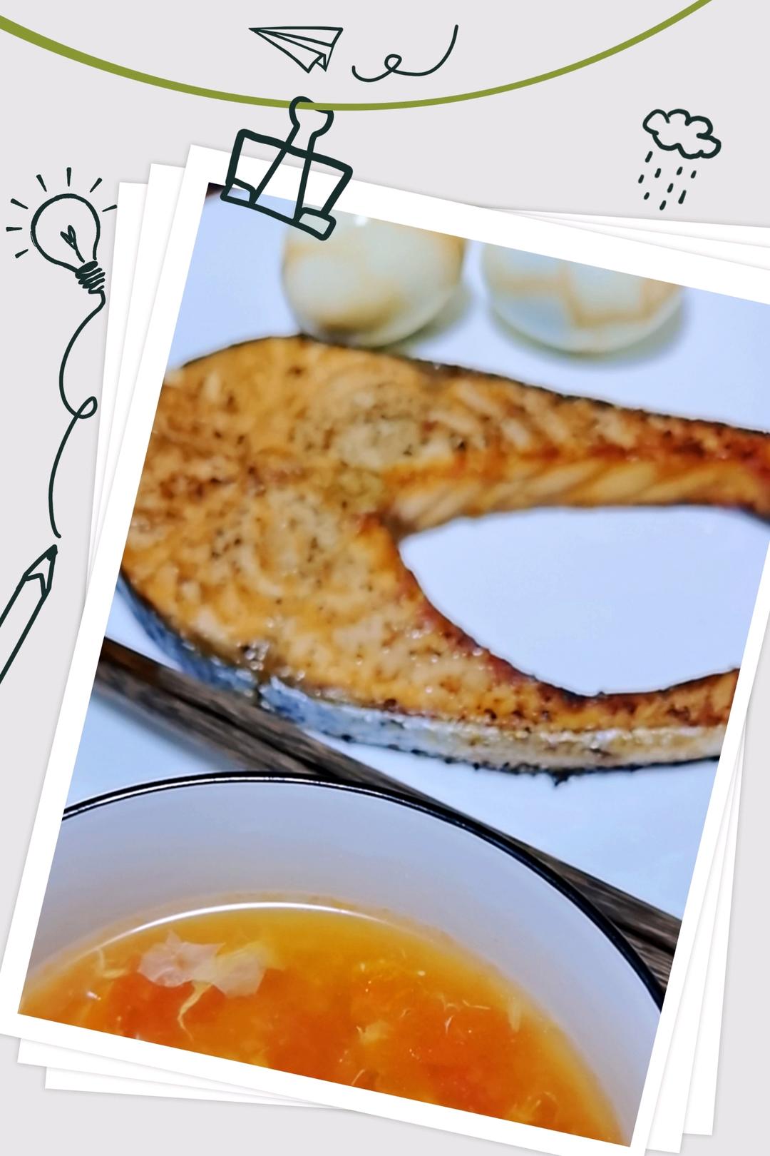 快手烤箱菜烤三文鱼（生酮友好）