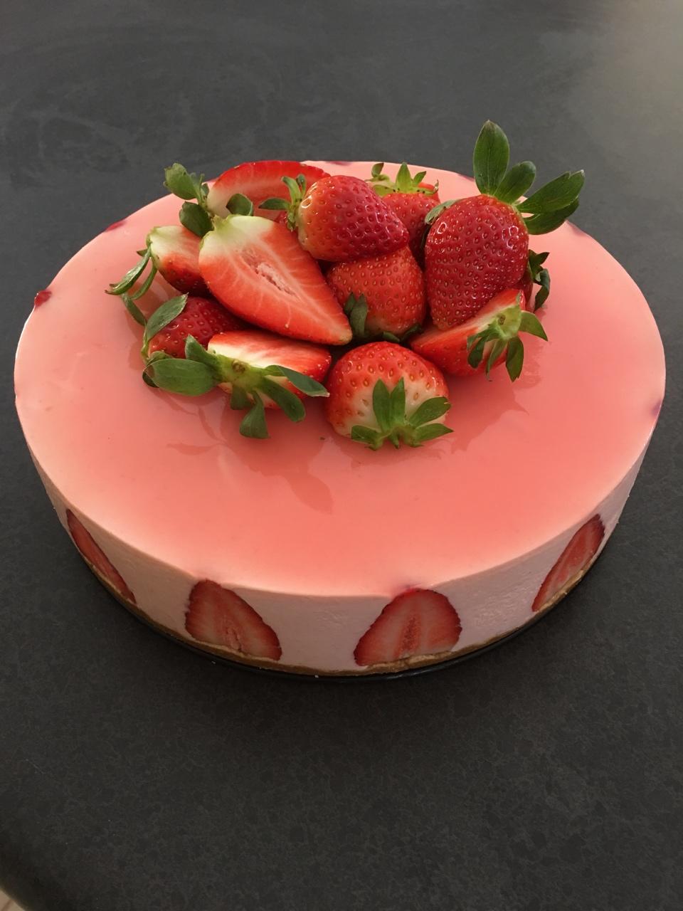 蛋糕 草莓慕斯 图睿妈妈做的草莓慕斯图睿妈妈