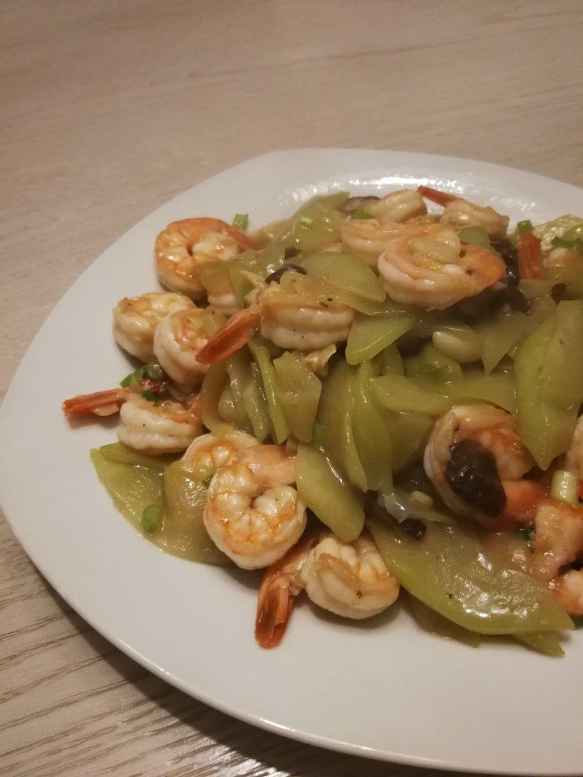 佛手瓜炒虾仁