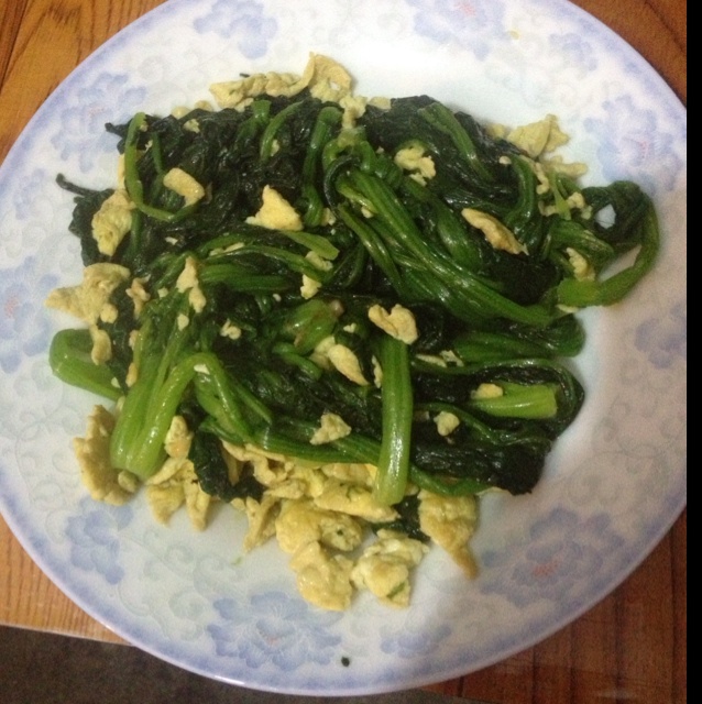 极简菠菜炒蛋【三分钟快手菜