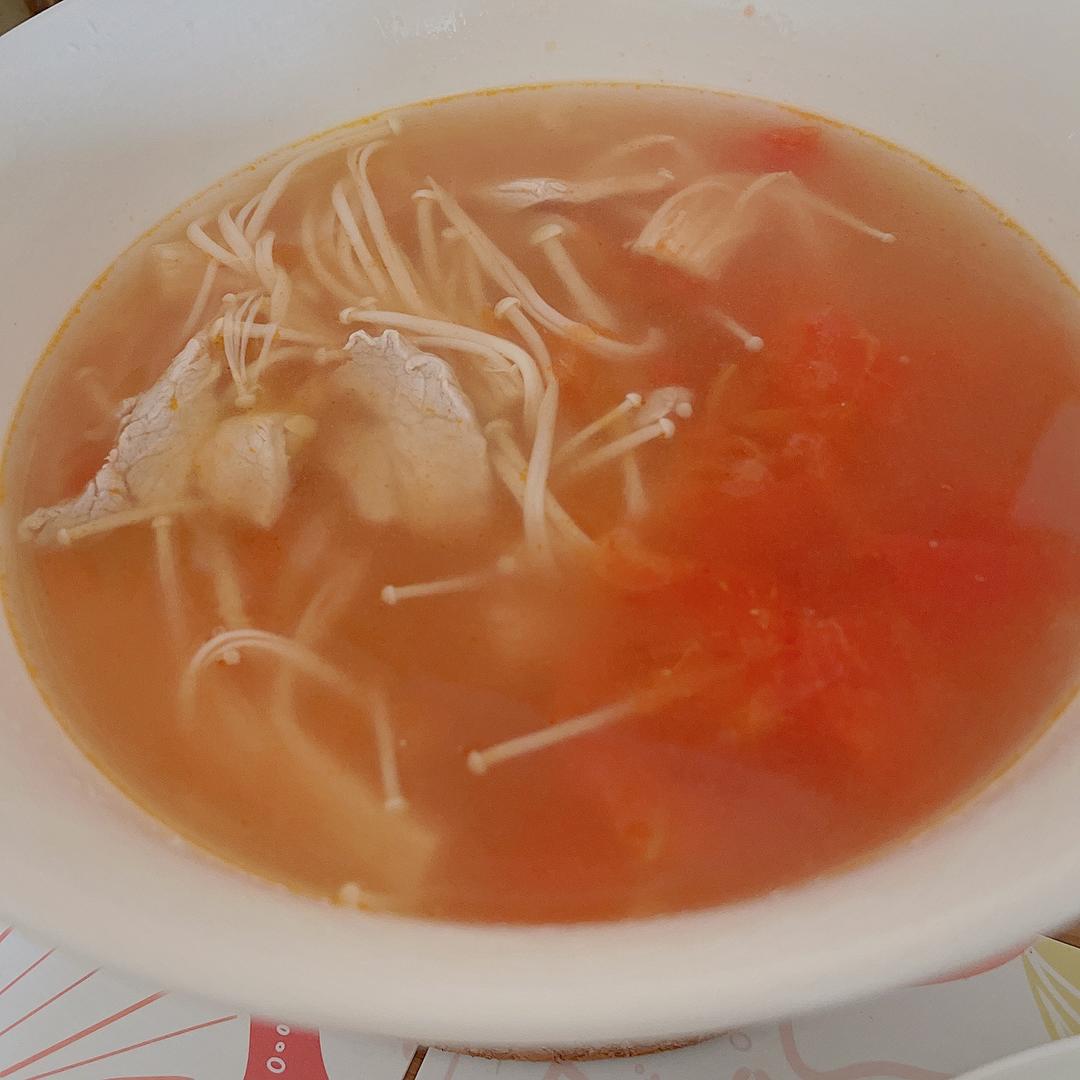西红柿梅条肉汤