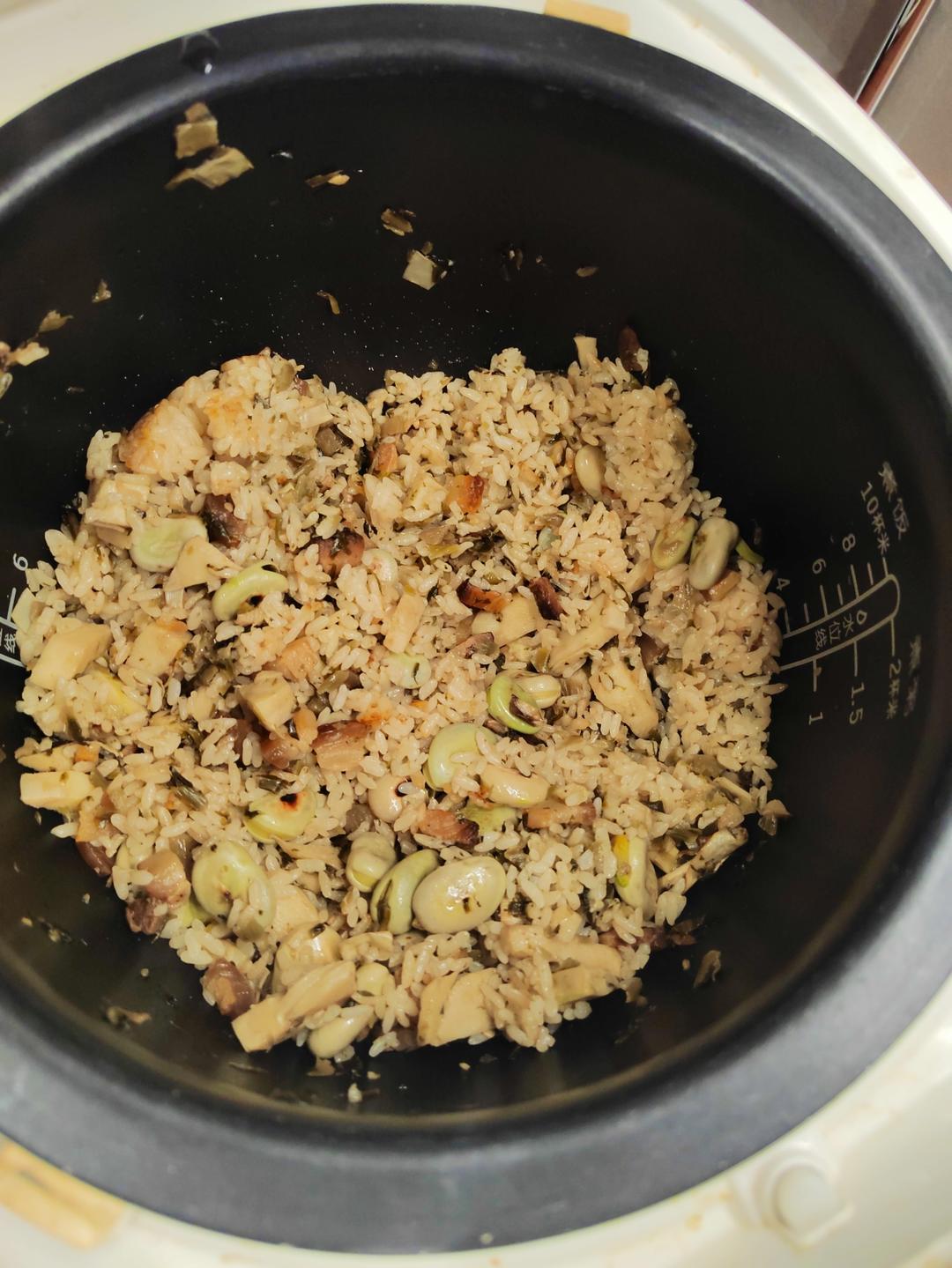 雪菜笋丁焖饭