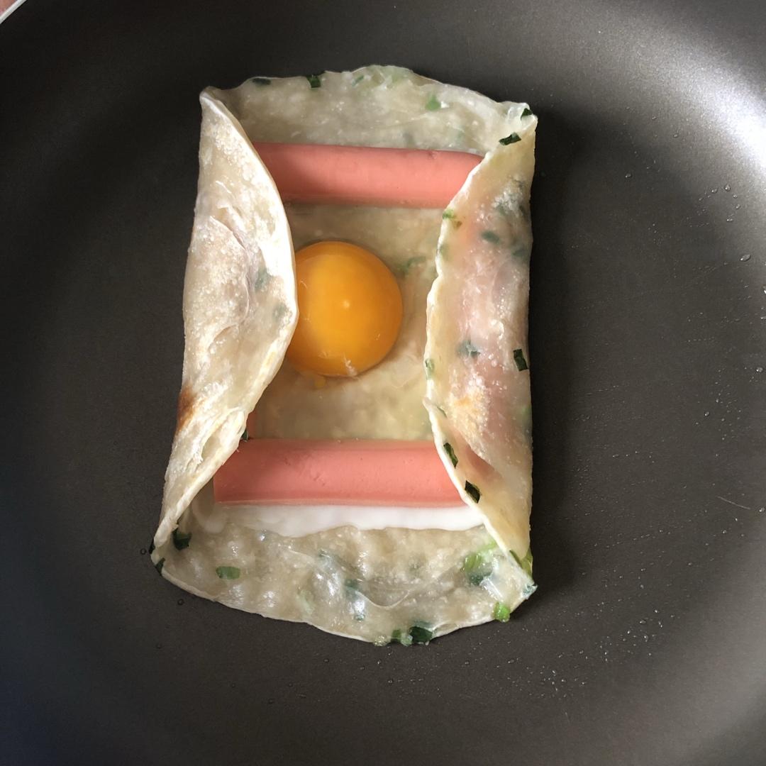 5分钟就能搞定的手抓饼早餐，酥到掉渣～