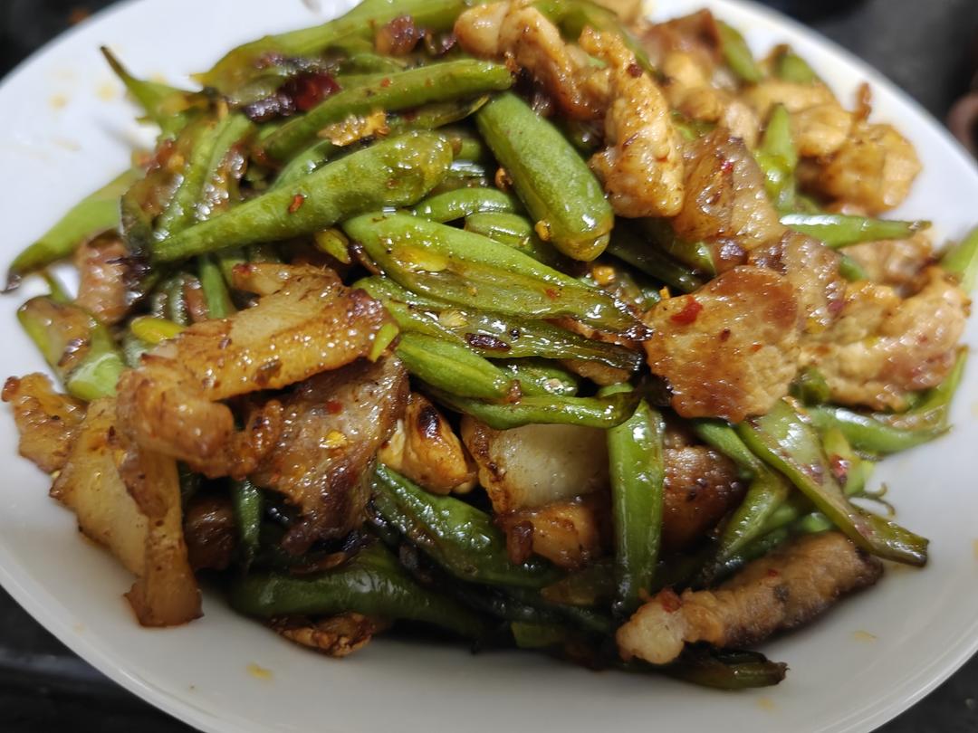家庭版不费油干煸四季豆