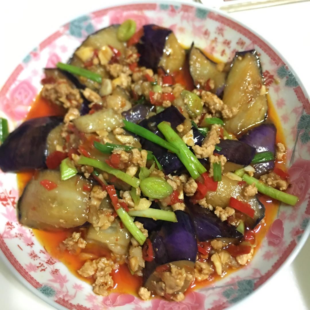 红烧肉沫茄子
