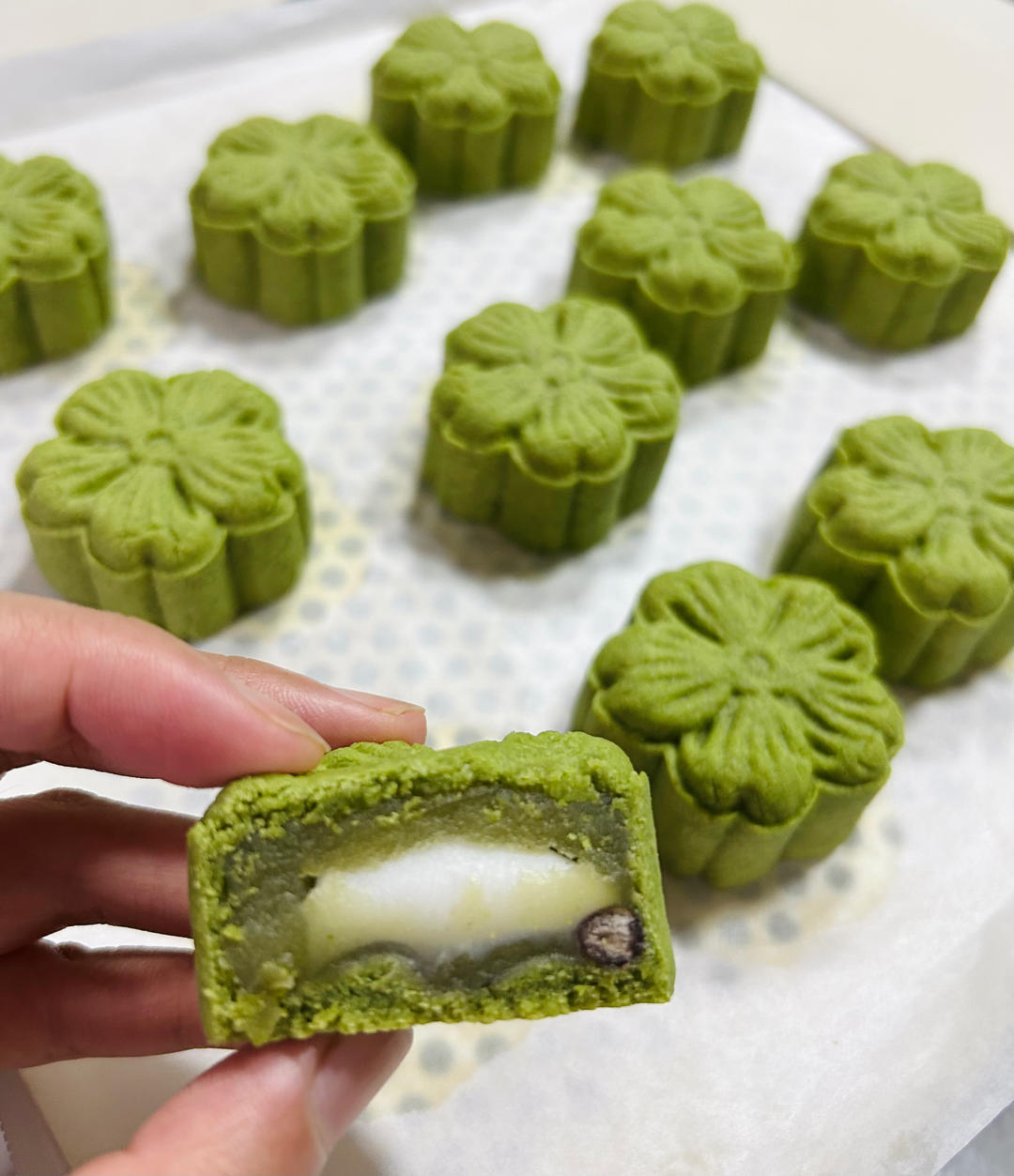 奶酥皮月饼｜不用糖浆！无需回油（金沙南瓜馅）