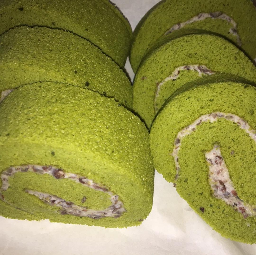 抹茶红豆蛋糕卷（福田淳子版）