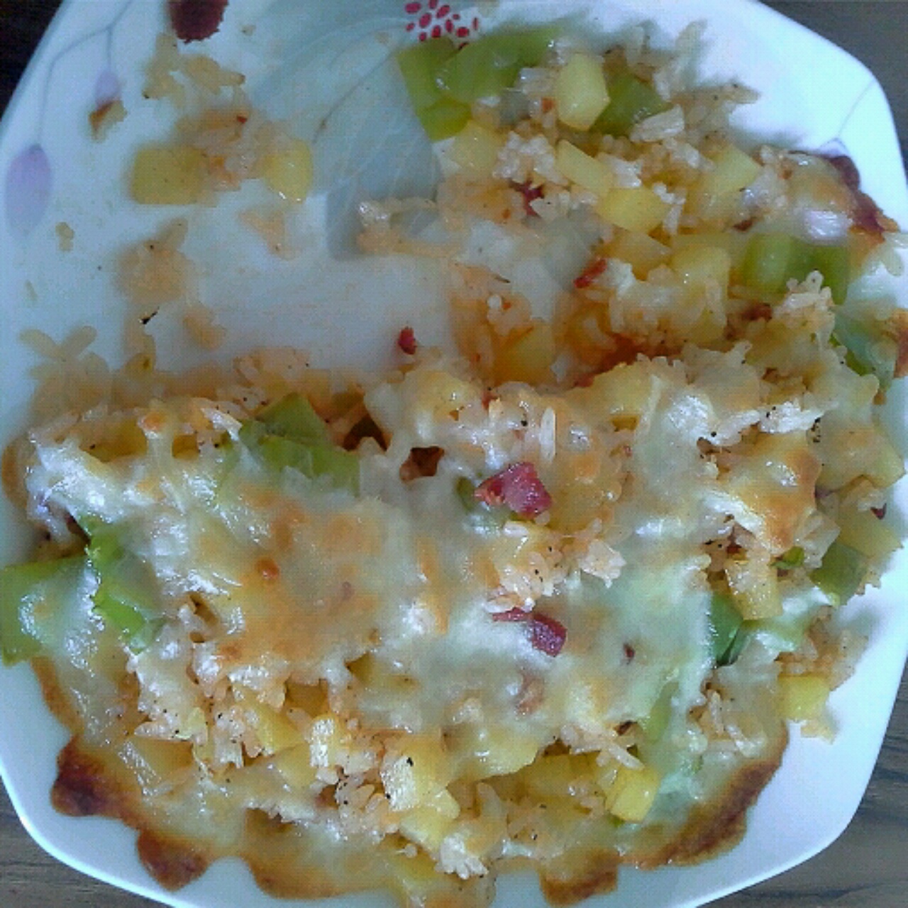 芝士土豆培根焗饭