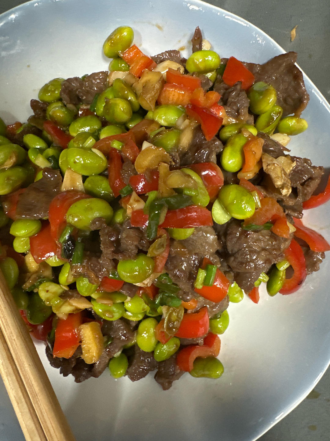 超香超好吃的毛豆炒牛肉