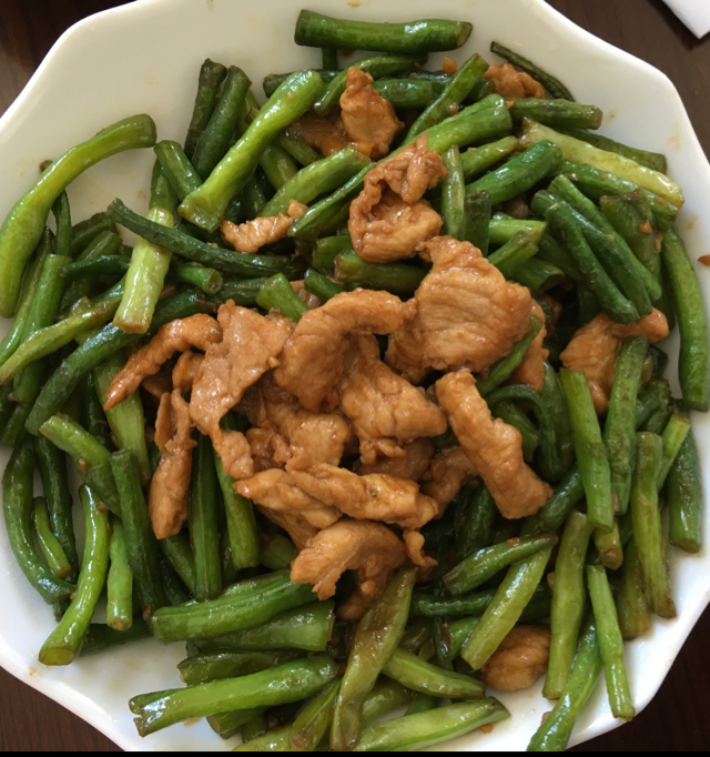 豆角炒肉丝