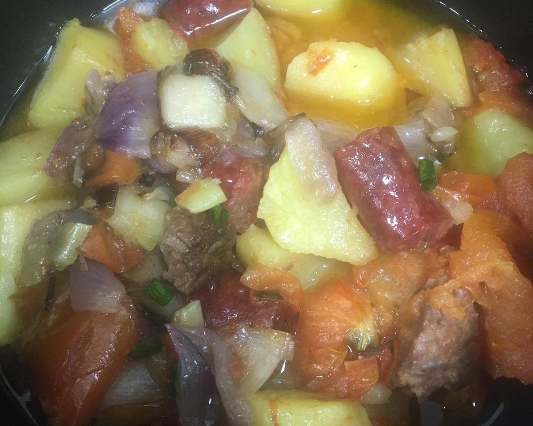红烧马铃薯牛肉的做法