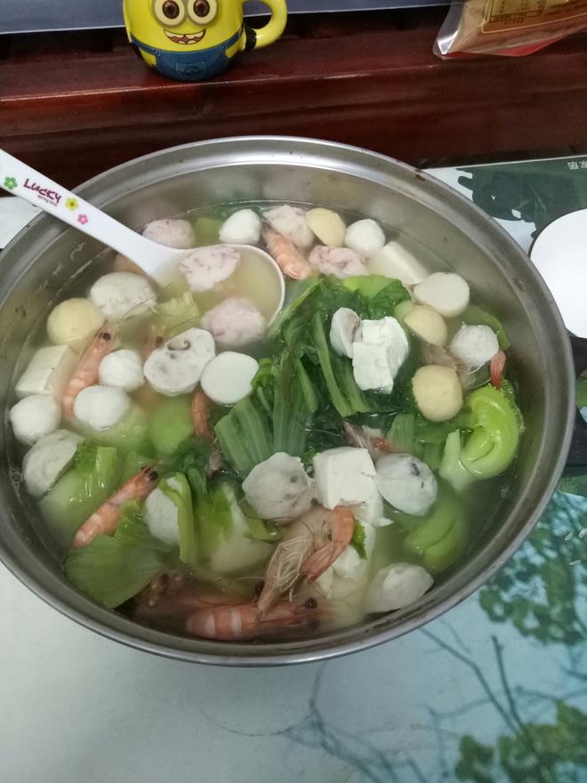 豆腐海鲜煲大芥菜的做法
