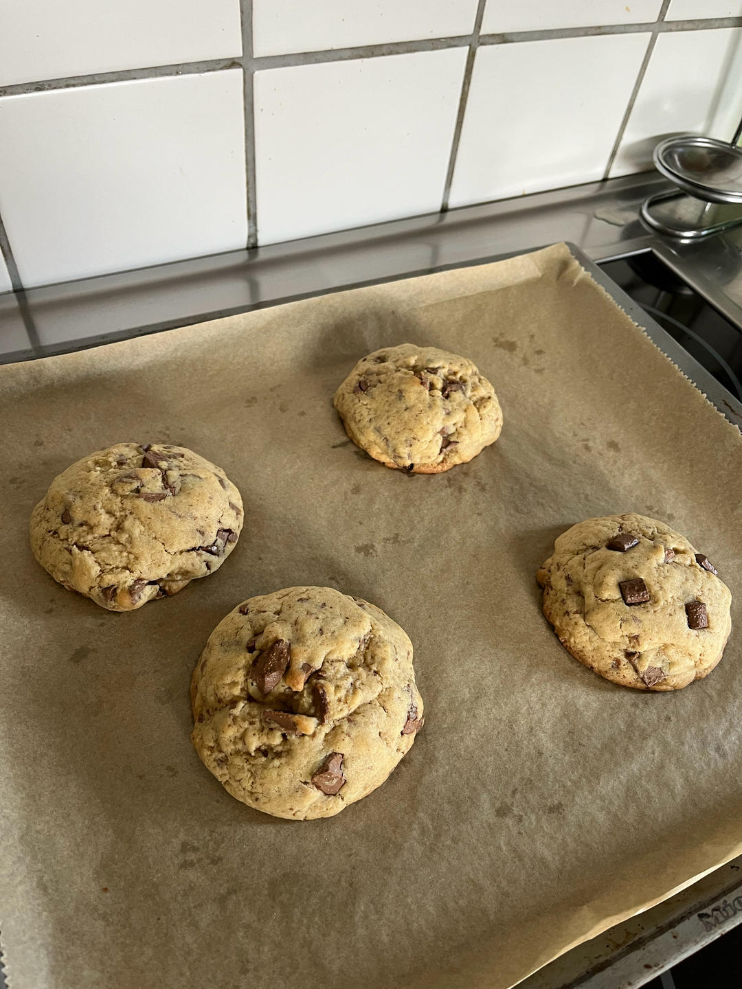 Thick chocolate chip cookies