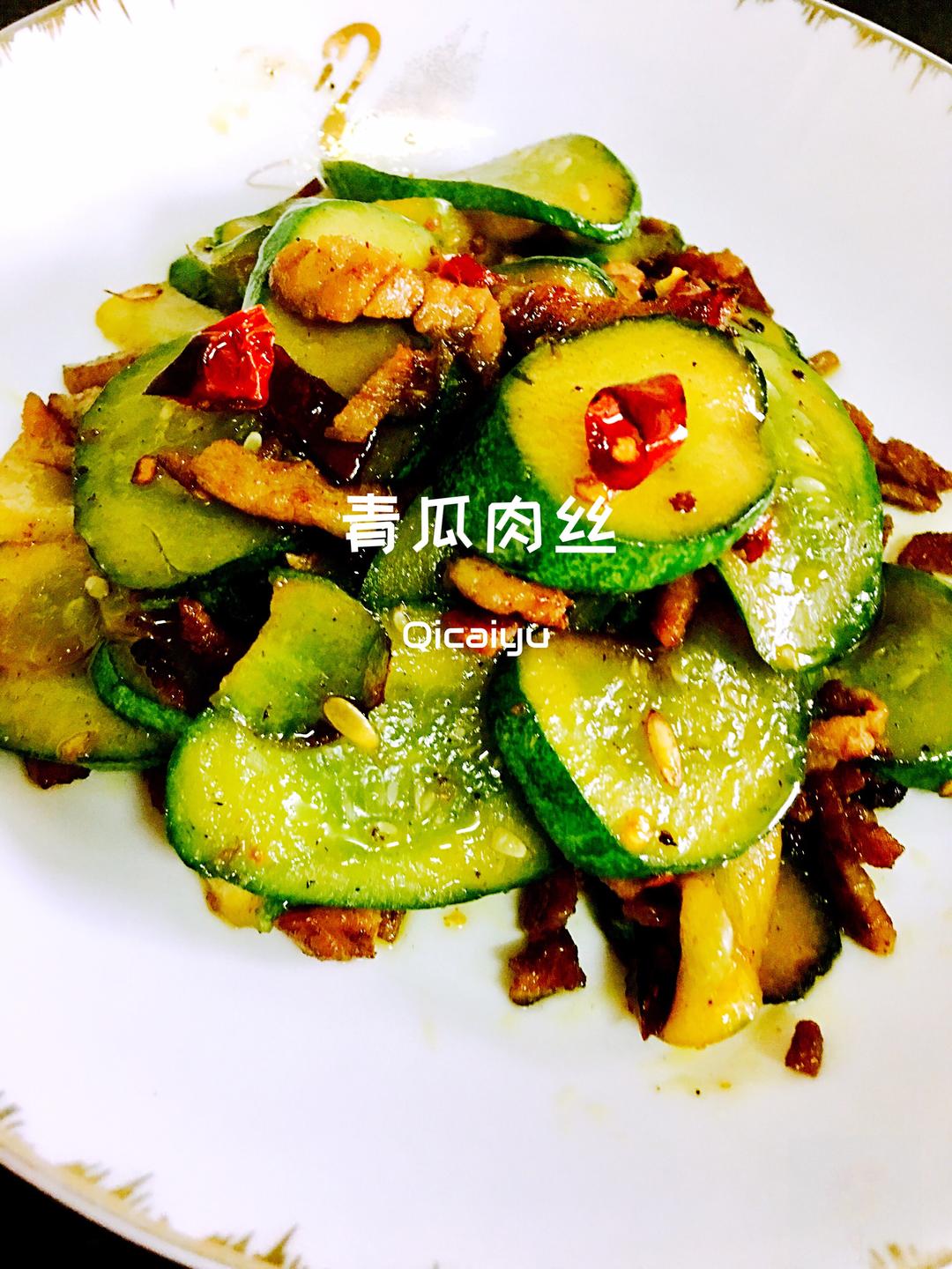 【青瓜肉丝】的做法