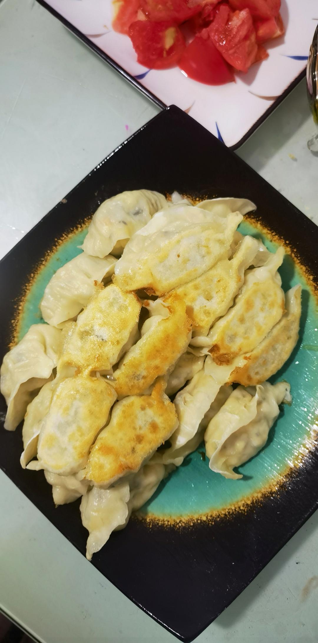 黄瓜馅饺子锅烙