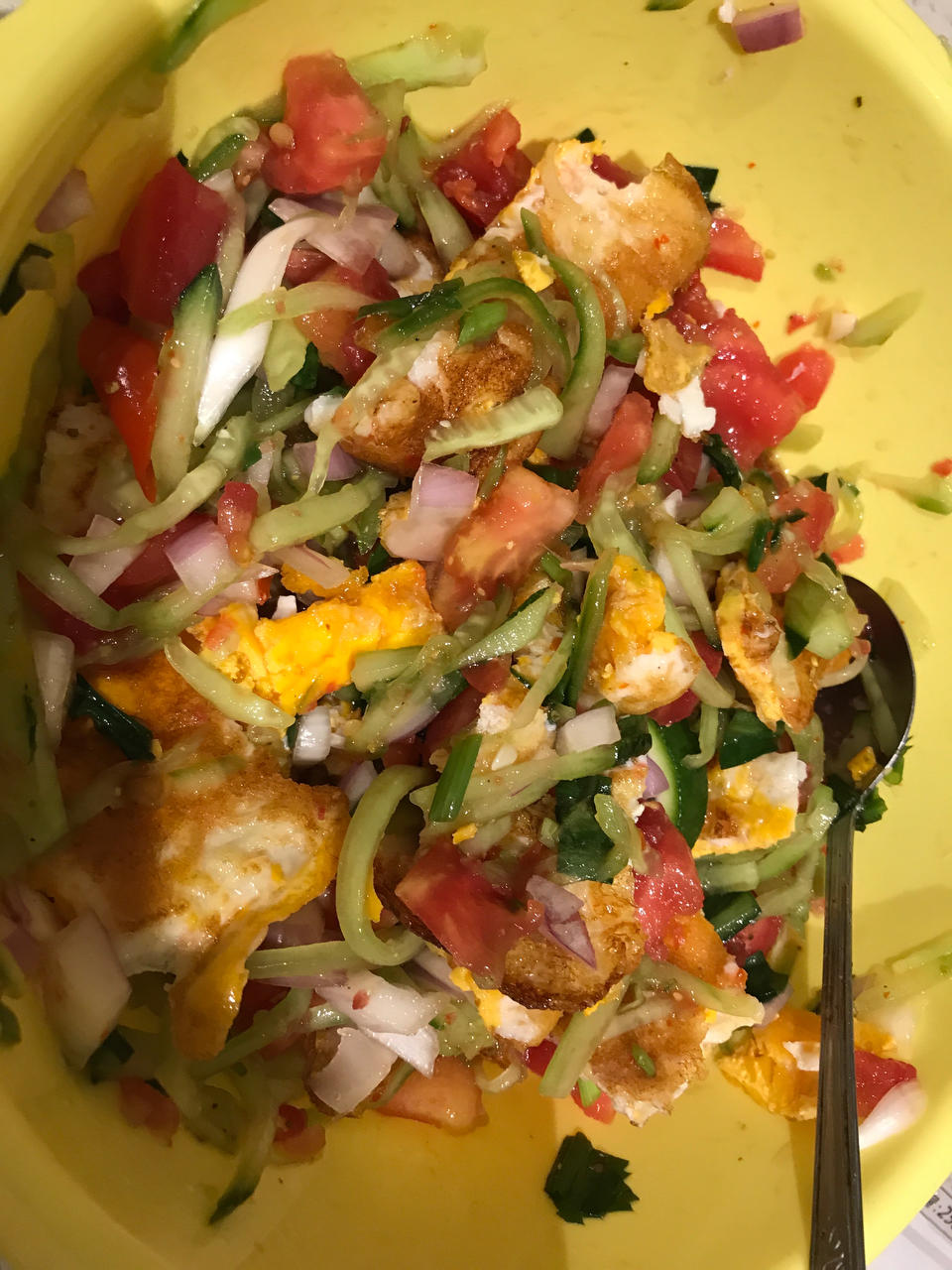 凉拌荷包蛋(香菜爱好者福音)