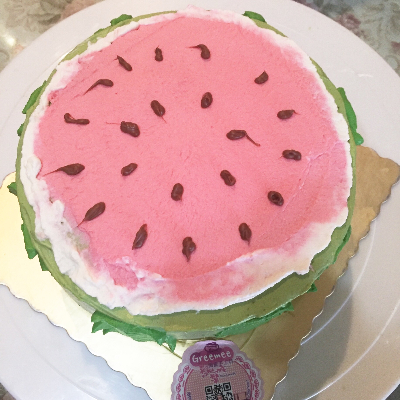 西瓜造型蛋糕