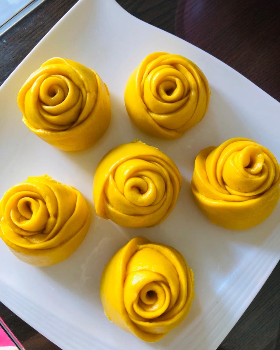 紫薯、南瓜螺旋馒头